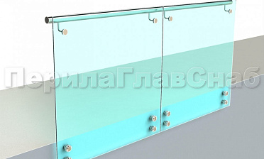 Ограждение с поручнем на выносе на точечном креплении купить в Екатеринбурге