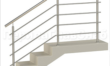 Четыре ригеля на сварке, круглый поручень и круглые стойки для крыльца купить в Екатеринбурге