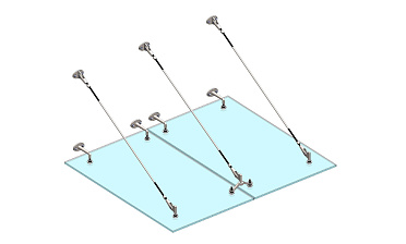 Комплект фурнитуры для козырька 1500х1800 (на вантах/тягах) k671-15-18 купить в Екатеринбурге