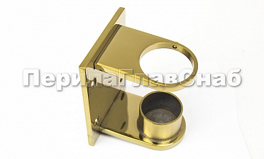 Боковой крепеж С-пластина стакан для Ø38.1 мм, под золото (AISI 304) Фk339-88 купить в Екатеринбурге Боковой крепеж С-пластина стакан для Ø38.1 мм, под золото (AISI 304) Фk339-88 купить в Екатеринбурге