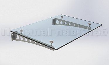 Стеклянный козырек на консоли из листа купить в Екатеринбурге