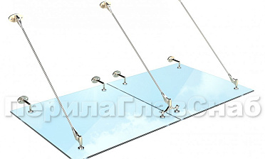 Комплект фурнитуры для козырька 1800х1800 (на вантах/тягах) k671-18-18 купить в Екатеринбурге