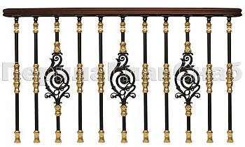 Латунные перила для лестниц серии – Намибия L07 в Екатеринбурге. Готовые проекты ПерилаГлавСнаб