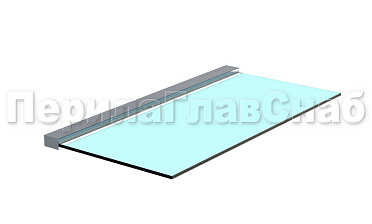 Козырек на алюминиевом профиле ,вынос до 950мм, k671-100 купить в Екатеринбурге