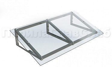 Козырек на треугольном скате из поликарбоната купить в Екатеринбурге