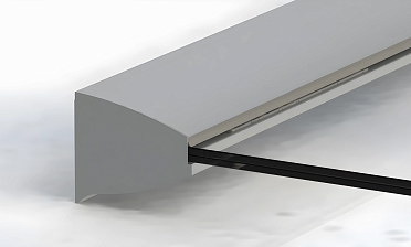 Комплект профиля козырькового анодированного, для стекла 16 мм (8+8 мм), 1500 мм  k300-16-1500 купить в Екатеринбурге