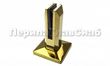 Стеклодержатель литой напольный, плоский 50х50х160 мм, полированный, под золото (AISI 304) Фk275-88 купить в Екатеринбурге Стеклодержатель литой напольный, плоский 50х50х160 мм, полированный, под золото (AISI 304) Фk275-88 купить в Екатеринбурге