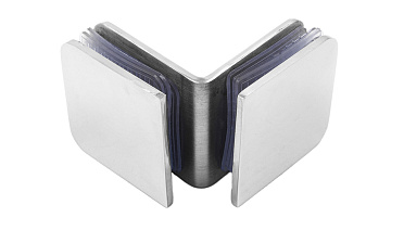 Коннектор для душевой кабины стекло-стекло 90° 45х45 мм латунь-хром, полированный t725 PC купить в Екатеринбурге