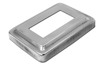 Низ стойки фигурный под трубу 31х61 мм, 105х75х0.4, высота 16 мм, полированный (AISI 304) k377 купить в Екатеринбурге Низ стойки фигурный под трубу 31х61 мм, 105х75х0.4, высота 16 мм, полированный (AISI 304) k377 купить в Екатеринбурге