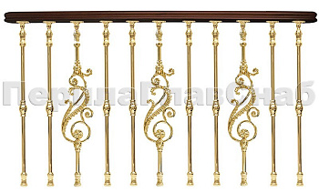 Латунные ограждения серии - Нептун L04 в Екатеринбурге. Готовые проекты ПерилаГлавСнаб Латунные ограждения серии - Нептун L04 в Екатеринбурге. Готовые проекты ПерилаГлавСнаб