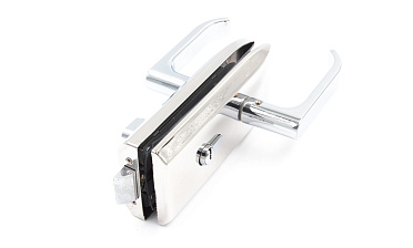 Замок для стеклянной двери с нажимной ручкой, евроцилиндр односторонний ключ/защелка, с ответной частью на стекло, полированный t155 PSS купить в Екатеринбурге