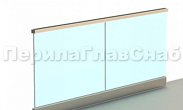 Ограждение с профильным поручнем с пазом в зажимном профиле купить в Екатеринбурге