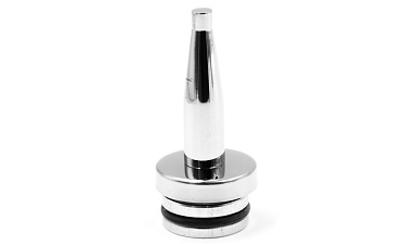 Наконечник палец (солдатик) с системой фиксации из алюминия в стойке Ø38.1х1.5 мм, полированный, нержавеющий (AISI 304) k041-2 купить в Екатеринбурге Наконечник палец (солдатик) с системой фиксации из алюминия в стойке Ø38.1х1.5 мм, полированный, нержавеющий (AISI 304) k041-2 купить в Екатеринбурге