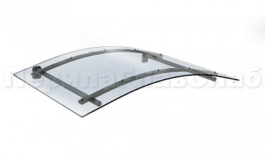 Навес гнутый из поликарбоната- вариант 2 купить в Екатеринбурге