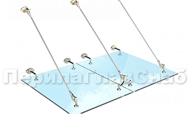 Комплект фурнитуры для козырька 1200х1800 (на вантах/тягах) k671-12-18 купить в Екатеринбурге