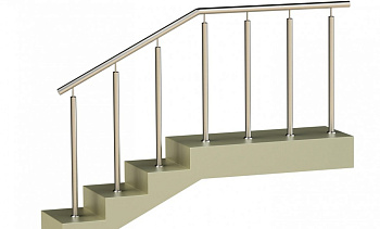 Ограждения со стойками в каждую ступень без ригелей в Екатеринбурге. Готовые проекты ПерилаГлавСнаб Ограждения со стойками в каждую ступень без ригелей в Екатеринбурге. Готовые проекты ПерилаГлавСнаб