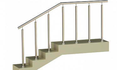 Ограждения со стойками в каждую ступень без ригелей купить в Екатеринбурге