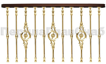 Латунные перила для лестниц серии – Деметра L05 в Екатеринбурге. Готовые проекты ПерилаГлавСнаб Латунные перила для лестниц серии – Деметра L05 в Екатеринбурге. Готовые проекты ПерилаГлавСнаб