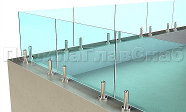 Ограждение для кровли на несущем стекле и министойках купить в Екатеринбурге