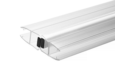 Комплект уплотнителей для стекла в душевую кабину (2 шт.), стекло-стекло 8 мм, прозрачный, 180°, 2200 мм t209-2 купить в Екатеринбурге