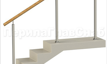 Нержавеющие ограждения без ригелей с пластиковым поручнем и квадратными стойками купить в Екатеринбурге