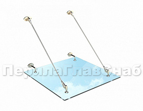 Готовые цельностеклянные козырьки купить в Екатеринбурге