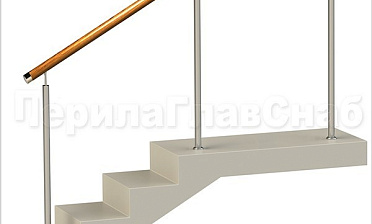 Нержавеющие ограждения без ригелей с деревянным поручнем купить в Екатеринбурге