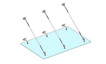 Комплект фурнитуры для козырька 1200х1800 (на вантах/тягах) k671-12-18м купить в Екатеринбурге