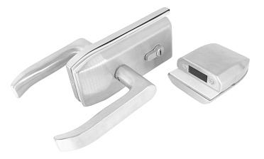 Замок с нажимной ручкой и притвором, евроцилиндр односторонний ключ/защелка, с ответной частью на стекло, шлифованный t155-3 SSS  купить в Екатеринбурге Замок с нажимной ручкой и притвором, евроцилиндр односторонний ключ/защелка, с ответной частью на стекло, шлифованный t155-3 SSS  купить в Екатеринбурге