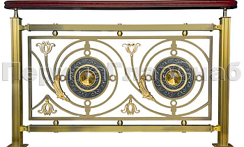 Латунные ограждения лестниц серия – Валгалла XL04 в Екатеринбурге. Готовые проекты ПерилаГлавСнаб