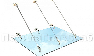 Комплект фурнитуры для козырька 1500х1500 (на вантах/тягах) k671-15-15 купить в Екатеринбурге