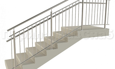 Нержавеющие ограждения с вертикальным заполнением 'частокол' - вариант №4 купить в Екатеринбурге