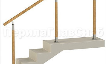 Нержавеющие ограждения без ригелей с квадратным деревянным поручнем и стойками с деревянными вставками в Екатеринбурге. Готовые проекты ПерилаГлавСнаб Нержавеющие ограждения без ригелей с квадратным деревянным поручнем и стойками с деревянными вставками в Екатеринбурге. Готовые проекты ПерилаГлавСнаб