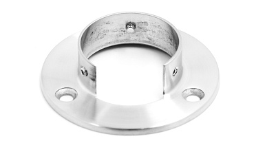 Фланец настенный, для Ø48.3мм, под 3 самореза 4.8мм, литой, шлифованный, AISI304 Фk238-2 купить в Екатеринбурге