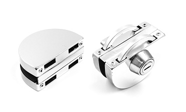 Замок для стеклянной двери с ответной частью на стекло, без вырезов, нержавеющая сталь AISI 201, полированная t109-201 PSS купить в Екатеринбурге Замок для стеклянной двери с ответной частью на стекло, без вырезов, нержавеющая сталь AISI 201, полированная t109-201 PSS купить в Екатеринбурге