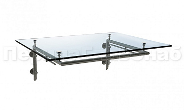 Стеклянный козырек на Г-образном каркасе - вариант 1 купить в Екатеринбурге