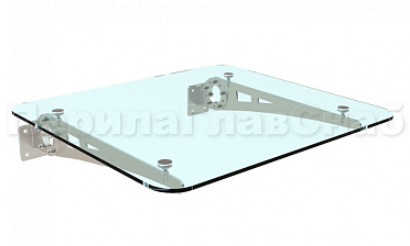 Стеклянный козырек на консоли из листа - вариант 2 купить в Екатеринбурге