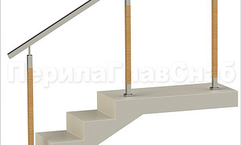 Нержавеющие ограждения без ригелей с квадратным поручнем и стойками с деревянными вставками в Екатеринбурге. Готовые проекты ПерилаГлавСнаб Нержавеющие ограждения без ригелей с квадратным поручнем и стойками с деревянными вставками в Екатеринбурге. Готовые проекты ПерилаГлавСнаб