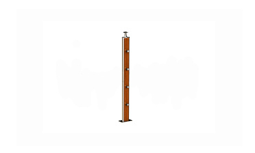 Дизайнерская плоская комбинированная стойка в сборе из шлифованной нержавеющей стали и древесины дуба с четырьмя ригеледержателями k742-2 купить в Екатеринбурге Дизайнерская плоская комбинированная стойка в сборе из шлифованной нержавеющей стали и древесины дуба с четырьмя ригеледержателями k742-2 купить в Екатеринбурге