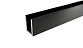 П-образный профиль 19x13, L=2500, под стекло 8 мм, алюминий анодированный в черный глянцевый t756-2500 AND BL