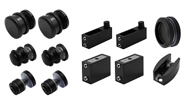 Комплект раздвижной системы для стеклянной душевой, нержавеющая сталь AISI 304, черная t401 BL купить в Екатеринбурге Комплект раздвижной системы для стеклянной душевой, нержавеющая сталь AISI 304, черная t401 BL купить в Екатеринбурге