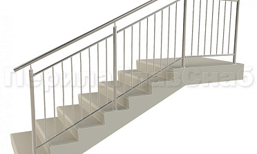 Нержавеющие ограждения для детских образовательных учреждений  с вертикальным заполнением “Частокол” - вариант №2 купить в Екатеринбурге