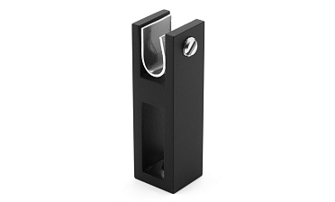 Соединитель труба-стекло для трека 30х10 мм, нержавеющая сталь AISI 304, черная t461 BL купить в Екатеринбурге