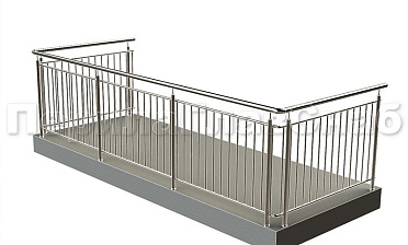 Балконные ограждения с вертикальным заполнением купить в Екатеринбурге