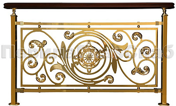 Латунные ограждения лестниц серии – Людовик XL03 в Екатеринбурге. Готовые проекты ПерилаГлавСнаб