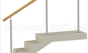 Нержавеющие ограждения без ригелей с пластиковым поручнем купить в Екатеринбурге