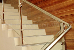 Ограждения из нержавейки со стеклом в Екатеринбурге. Готовые проекты ПерилаГлавСнаб - фото 23