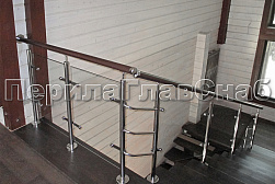 Перила и ограждения из нержавейки и дерева в Екатеринбурге. Готовые проекты ПерилаГлавСнаб - фото 21