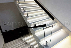 Цельностеклянные ограждения на несущем стекле в Екатеринбурге. Готовые проекты ПерилаГлавСнаб - фото 6