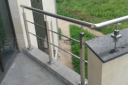 Перила и ограждения из нержавеющей стали с двумя ригелями в Екатеринбурге. Готовые проекты ПерилаГлавСнаб - фото 6